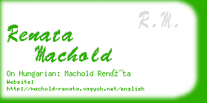 renata machold business card